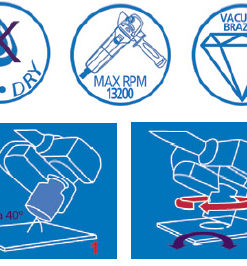 Alternative view of COURONNE EN DIAMANT 35mm POUR LA COUPE A SEC PRO+ REF 1900/35 EUROSHRINK