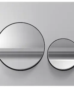 PLAQUE DE CMD 23.5X15.6 2TCH RONDE CHROME MAT/BRL JACOB DELAFON E20859-CP-MTC