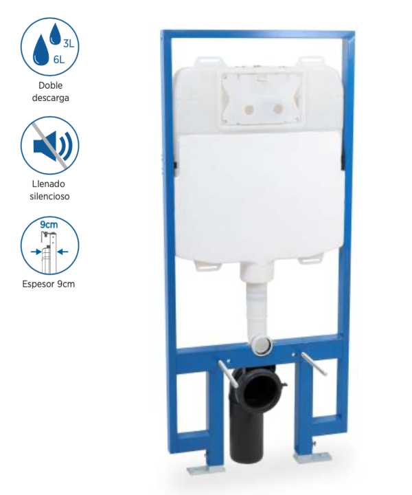 BATI SUPPORT AU SOL AVEC RESERVOIR 3/6L SANS PLAQUE IDROSPANIA 40210.00