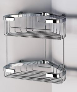 PORTE SAVON D'ANGLE DOUBLE CHROME REF 060795 SONIA-ESP