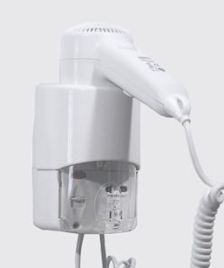 SECHE CHEVEUX MURAL A/PRISE RASOIR BLANC REF: 152650 SONIA-ESP