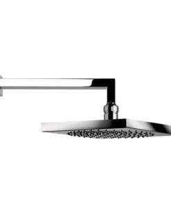 POMME DE DOUCHE MURALE CARRE ANTI-CALCR Ø20 A/BRAS CHR 69400 GALINDO