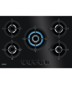 TABLE DE CUISSON 74CM 5 FEUX A GAZ EN VERRE ZANUSSI ZGO78520BA