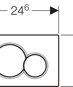 Alternative view of PLAQUE DE COMMANDE SIGMA01 CHROME REF 115770215 GEBERIT