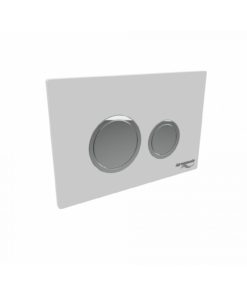 PLAQUE DE COMMANDE DOUBLE POUR BATI-SUPPORT ABS BLANC/CHROME BRILLANT IDROSPANIA 30340.00