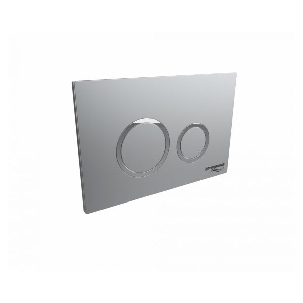PLAQUE DE COMMANDE DOUBLE POUR BATI-SUPPORT ABS CHROME MATE/BRILLANT IDROSPANIA 30343.00