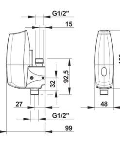 Alternative view of ROBINET URINOIR SENSAO 8400 N ELECTRO ALIMENTATION EN LIGNE 55370 PRESTO