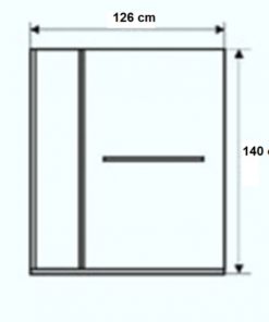 Alternative view of PAROI DE BAIGNOIRE 2 VOLETS L.126 H.140 cm P-112 C-1 BEKA