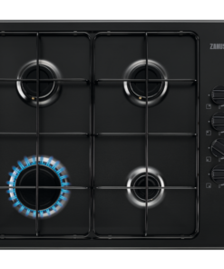 TABLE DE CUISSON 4 FEUX A GAZ ZANUSSI EN NOIR DE 60CM REF ZGH62412BA