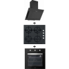 TRIO HOTTE 3460 DIM. 60 cm + TABLE DE CUISSON CS5343B01 DIM. 60 cm + FOUR BO6044 DIM. 60 cm INOX SILVERLINE