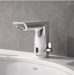 Alternative view of MITIGEUR LAVABO BAU COSMOPOLITAN E INFRA A/PILE 6V 36451000 GROHE