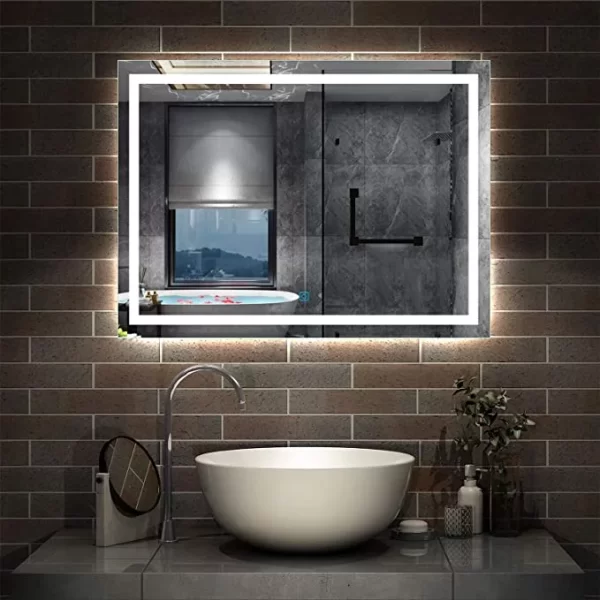 MIROIR LED 80X60 CARRÉ REF 703 HORIZONTAL