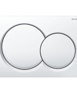 PLAQUE DE CMD ALPHA01 RONDE BLANC REF 115.035.11.1 GEBERIT