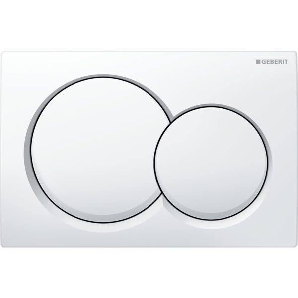 PLAQUE DE CMD ALPHA01 RONDE BLANC REF 115.035.11.1 GEBERIT
