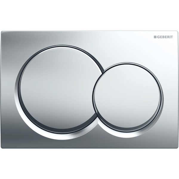 PLAQUE DE CMD ALPHA01 RONDE CHROME BRILLANT REF 115.035.21.1 GEBERIT