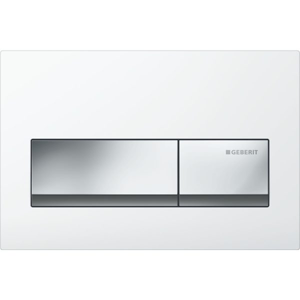 PLAQUE DE CMD ALPHA50 LINE BLANC REF 115.060.11.1 GEBERIT