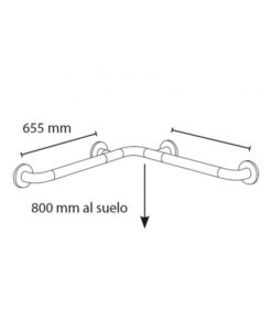 Alternative view of BARRE PASSE-MAIN EN ANGLE EN NYLON REF 89120 PMR PRESTO