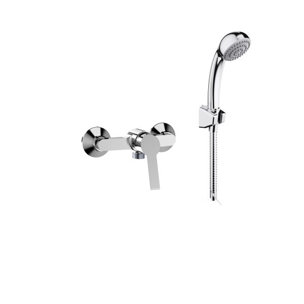MITIGEUR DOUCHE AVEC DOUCHETTE ET FLEXIBLE VOX CHROME R10005C MARQUE: ROBIMED