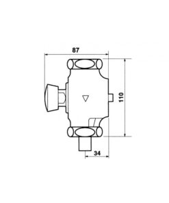 Alternative view of MITIGEUR TEMPORISE POUR CHASSE MONOCOMMANDE 1"1/4 CODE13001 PRESTO