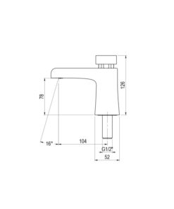 Alternative view of ROBINET TEMPORISE LAVABO PRESTO XT 2000 L ECO REF 90900