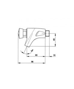 Alternative view of ROBINET TEMPORISE MURAL POUR LAVABO 504 XL REF: 33000 PRESTO