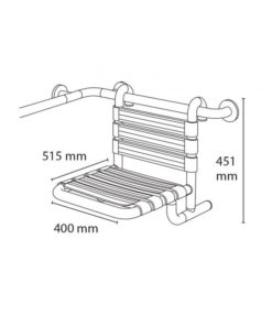 Alternative view of SIEGE DE DOUCHE SUSPENDU NYLON BLANC REF 89220 PMR PRESTO