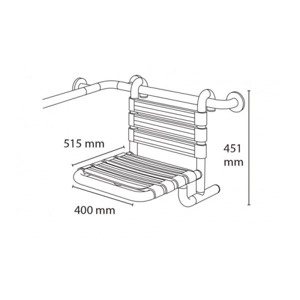 SIEGE DE DOUCHE SUSPENDU NYLON BLANC REF 89220 PMR PRESTO – Image 2