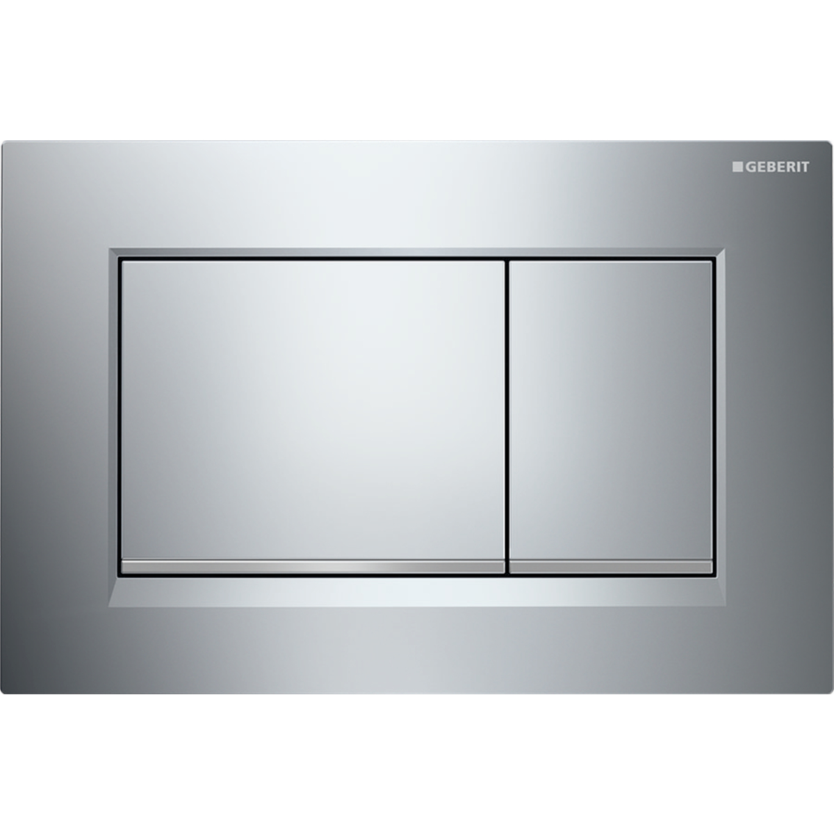 PLAQUE DE CMD SIGMA30 CARRE CHROME BRILLLANT CHR MAT REF 115.883.KH.1 GEBERIT