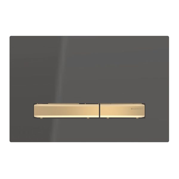 PLAQUE DE CMD SIGMA50 LINE METALLIQUE LAITON NOIR 115.672.DW.2 GEBERIT