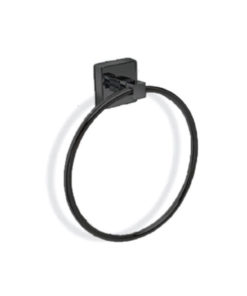 PORTE SERVIETTE ANNEAU NOIR MAT MILET REF 1150104150 MESA TEKNIK