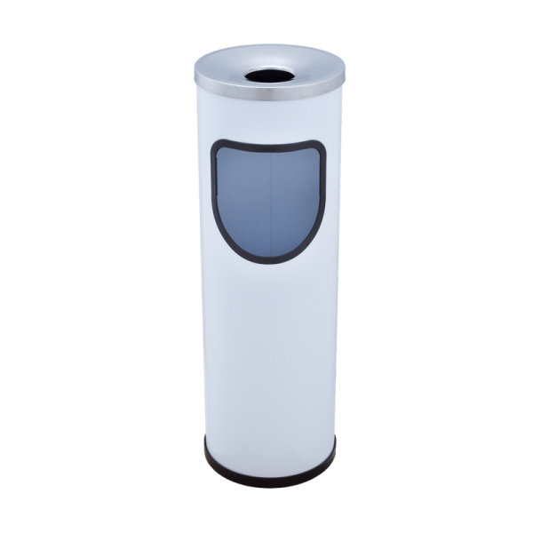 POUBELLE CENDRIER RONDE EPOXY BLANC 25L REF: AL70200 JOFEL