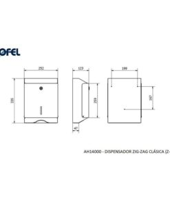 Alternative view of DISTRIBUTEUR PAPIER ZIG-ZAG INOX SATINE 600f JOFEL REF JAH14200