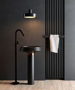 Alternative view of MITIGEUR LAVABO SUR COLONNE ALEXIA NOIR MAT 3676SNM RAMON SOLER