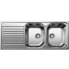 EVIER BLANCO TIPO 8 S INOX A POSER 2BAC + 1 EGOUTTOIR GAUCHE 500mm x 116mm 516052 BLANCO