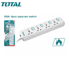 RALLONGE ELECTRIQUE MULTIPRISE 4 VOIES 13A TOTAL THES03041V