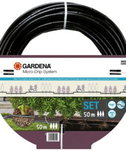 KIT D'INITIATION : 50 M DE TUYAU À GOUTTEURS INCORPORÉS ET BOUCHON FIN DE LIGNE GARDENA REF : 13501-20.000.00