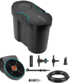 SOLUTION D'ARROSAGE AUTOMATIQUE SOLAIRE AQUABLOOM AVEC RÉSERVE D'EAU 2O PLANTES 13301-20.000.00GARDENA