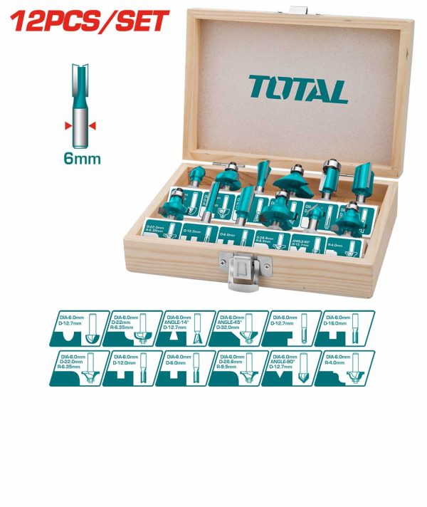 ENSEMBLE DE 12 EMBOUTS DE RETOUR (6MM) TOTAL TACSR0121