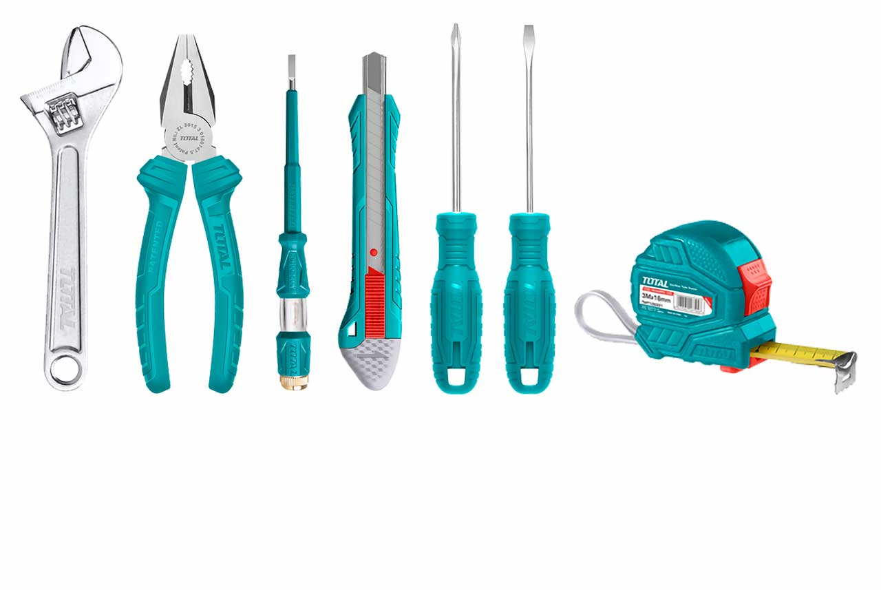 ENSEMBLE DE 7 PCS D'OUTILS À MAIN TOTAL THKTHP90076