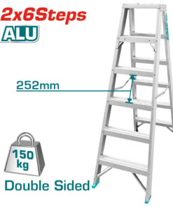 ECHELLE DOUBLE FACE EN ALUM 2x6 MARCHES (THLAD01061) TOTAL