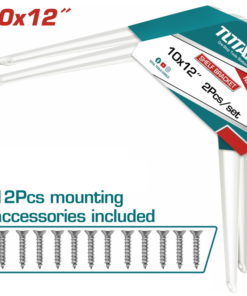 EQUERRES POUR ETAGERE EN METAL 2 PCS BLANC 25X30 CM TOTAL TSB11012