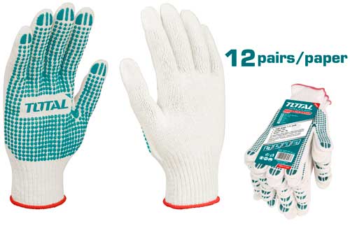 GANTS TRICOTES ET POIS EN PVC XL TOTAL TSP11102